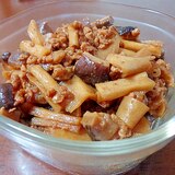 鶏ちゃんのたれｄeかんぴょうと大豆ミートの肉味噌煮